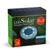 LED-es leszúrható / fali szolár lámpa - kör alakú - SMD LED - hidegfehér - 12 cm