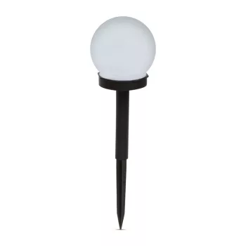   LED-es szolár lámpa - leszúrható - gömb alakú, hidegfehér - Ø10 cm