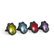 Leszúrható LED szolár - katica - színes - fekete - műanyag - 9 x 9 x 8,5 cm
