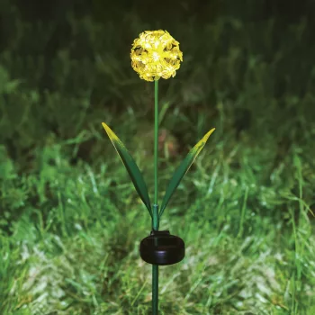   Leszúrható szolár virág - hortenzia - 2 féle - 25 melegfehér LED - 13 x 7 x 65 cm