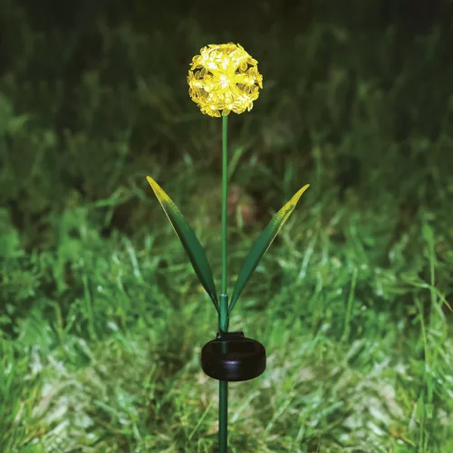 Leszúrható szolár virág - hortenzia - 2 féle - 25 melegfehér LED - 13 x 7 x 65 cm