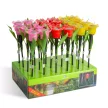 LED-es szolár tulipánlámpa - sárga / piros / rózsaszín - 31 cm - 24 db / kínáló