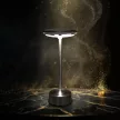 Asztali lámpa - ezüst színű fém - állítható színhőm, fényerő - akkumulátoros - USB