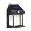 Szolár mozgásérzékelős fali lámpa - 1 filament LED - fekete - 12 x 6 x 17 cm
