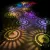 Leszúrható szolár lámpa - 1 + 1 melegfehér / RGB SMD LED - fekete - 53 x 11,4 cm