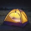 Akasztható szolár lámpa - villanykörte alakú - USB-C - 100 lumen - 400 mAh