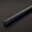 LED aluminium profil sín - 2000 x 17 x 8 mm - U profil - fekete