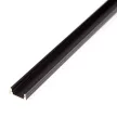 LED aluminium profil sín - 2000 x 17 x 8 mm - U profil - fekete