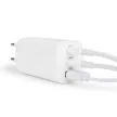 Hálózati Adapter USB + Type-C PD45W gyorstöltéssel - fehér