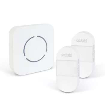   Digitális elem- és vezeték nélküli csengő - Kinetic - 2 kültéri - fehér - kék LED