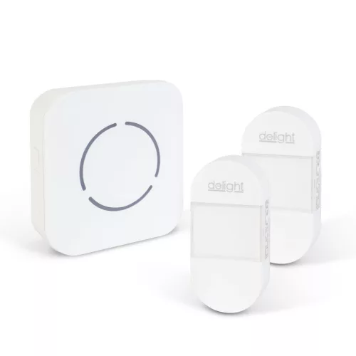 Digitális elem- és vezeték nélküli csengő - Kinetic - 2 kültéri - fehér - kék LED