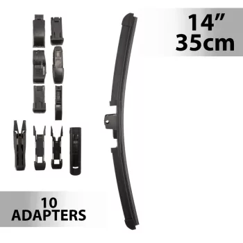 Ablaktörlő 14"/35 cm - 10 db adapterrel