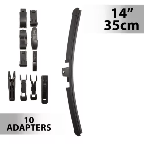 Ablaktörlő 14"/35 cm - 10 db adapterrel