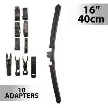 Ablaktörlő 16"/40 cm - 10 db adapterrel