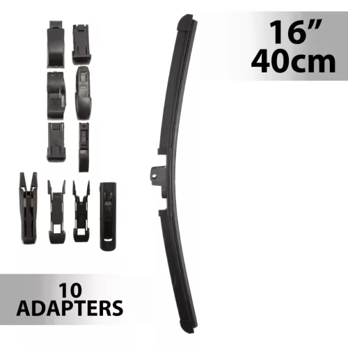 Ablaktörlő 16"/40 cm - 10 db adapterrel