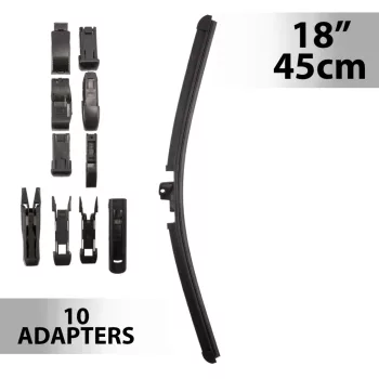 Ablaktörlő 18"/45 cm - 10 db adapterrel