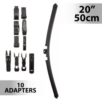 Ablaktörlő 20"/50 cm - 10 db adapterrel