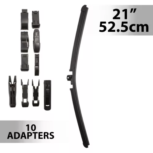 Ablaktörlő 21"/52,5 cm - 10 db adapterrel