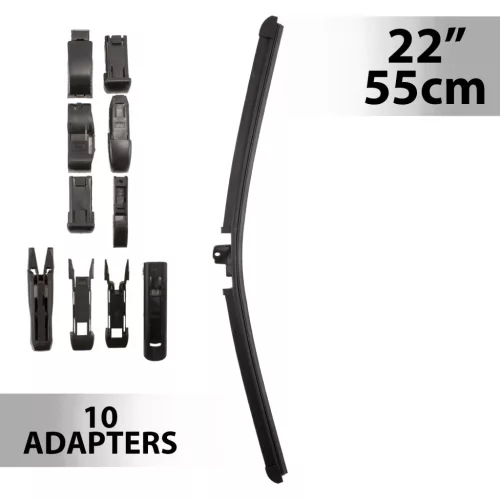 Ablaktörlő 22"/55 cm - 10 db adapterrel