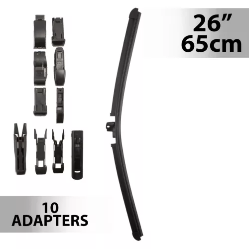 Ablaktörlő 26"/65 cm - 10 db adapterrel
