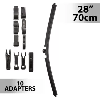 Ablaktörlő 28"/70 cm - 10 db adapterrel