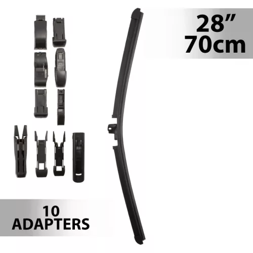 Ablaktörlő 28"/70 cm - 10 db adapterrel