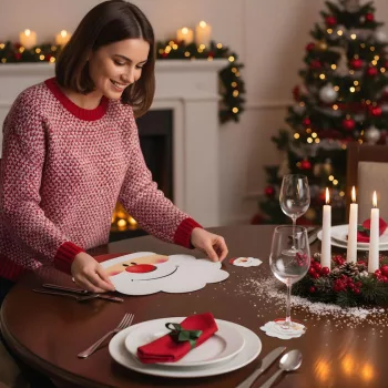 Tányér- és poháralátét - mikulásos - 8 db