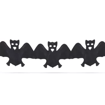 Halloween-i papír girland - denevér - 3 m