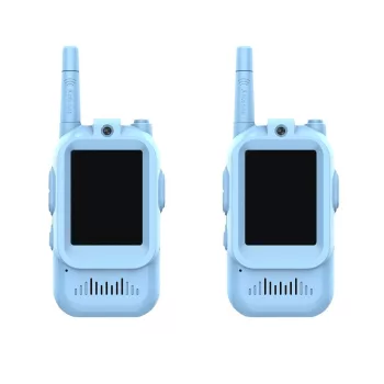   Videós walkie-talkie HD kamerával és hangváltó funkcióval, akár 400 méteres hatótáv, kék-rózsaszín