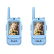 Videós walkie-talkie HD kamerával és hangváltó funkcióval, akár 400 méteres hatótáv, kék-rózsaszín
