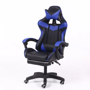 RACING PRO X Gamer szék lábtartóval, kék-fekete