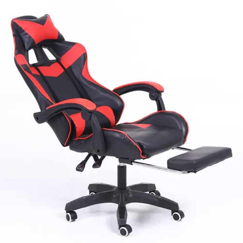 RACING PRO X Gamer szék lábtartóval, piros-fekete