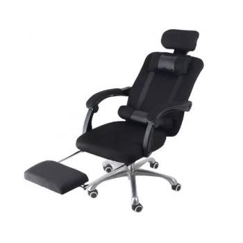   Elnöki forgószék lábtartóval , fekete - Kényelem és komfort,ergonomikus kialakítás!