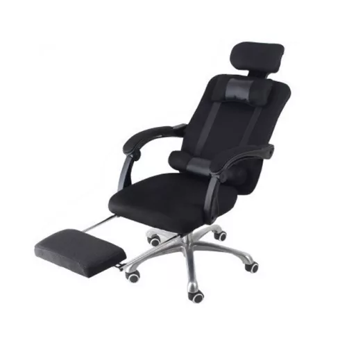 Elnöki forgószék lábtartóval , fekete - Kényelem és komfort,ergonomikus kialakítás!