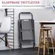 KINGRACK 2 fokos összecsukható létra, fekete, biztonsági retesszel