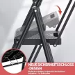 KINGRACK 5 fokos összecsukható létra, fekete, szerszámtartóval és oldalsó kapaszkodókkal - 150 kg max teherbírás