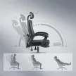 ?Dowinx Ergonomikus irodai vezetői szék fejtámlával, deréktámasszal és kihúzható lábtartóval