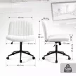 Dowinx széles ülőfelületű állítható forgószék, fehér