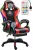Likeregal 920 LED gamer szék lábtartóval piros masszázs funkcióval