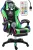 Likeregal 920 LED gamer szék lábtartóval zöld masszázs funkcióval