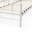 Mimi fém ágykeret ajándék ágyráccsal több méretben és színben-Fehér 160x200cm