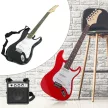 Elektromos gitár szett kezdőknek, ajándék erősítővel-fekete