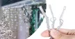 LED-es jégcsap fényfüggöny 2 méretben, hidegfehér-230 LED-del