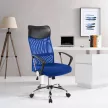 Ergonomikus irodai szék magasított háttámlával - kék