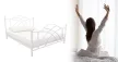 Lotti fém ágykeret ajándék ágyráccsal, több méretben és színben-Fehér 90x200 cm