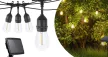 Kültéri szolár dekor égősor, 15 db E27 LED lámpával, 15m