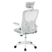 Ergonomikus irodai szék deréktámasszal, fejtámlával, szürke