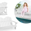 2 személyes adirondack szék gyerekeknek, fehér