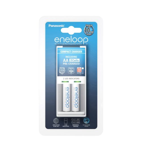 Panasonic Eneloop Basic Akkutöltő + 2db 1900mAh AA (600min)