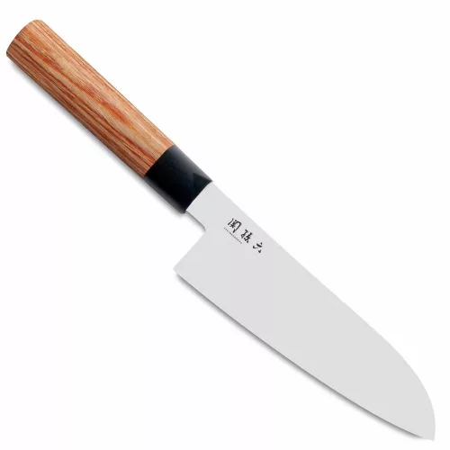 KAI Seki Magoroku Red Wood Santoku szakácskés 17cm (MGR-0170S)